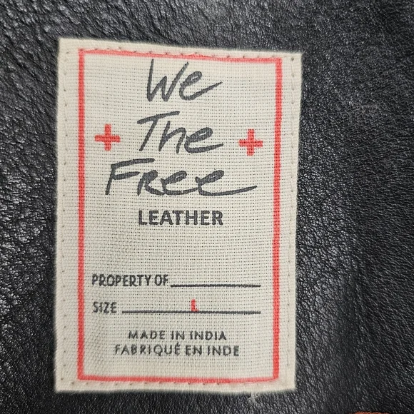 NWOT FREE PEOPLE JEALOUSY LEATHER MOTO JACKET Sz Large - Picture 10 of 16
